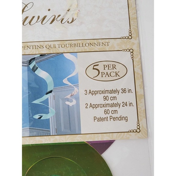 Streamin' swirls amscan 5 per pack 3 36 in 90 cm 2 24 in 60 cm - Picture 3 of 9